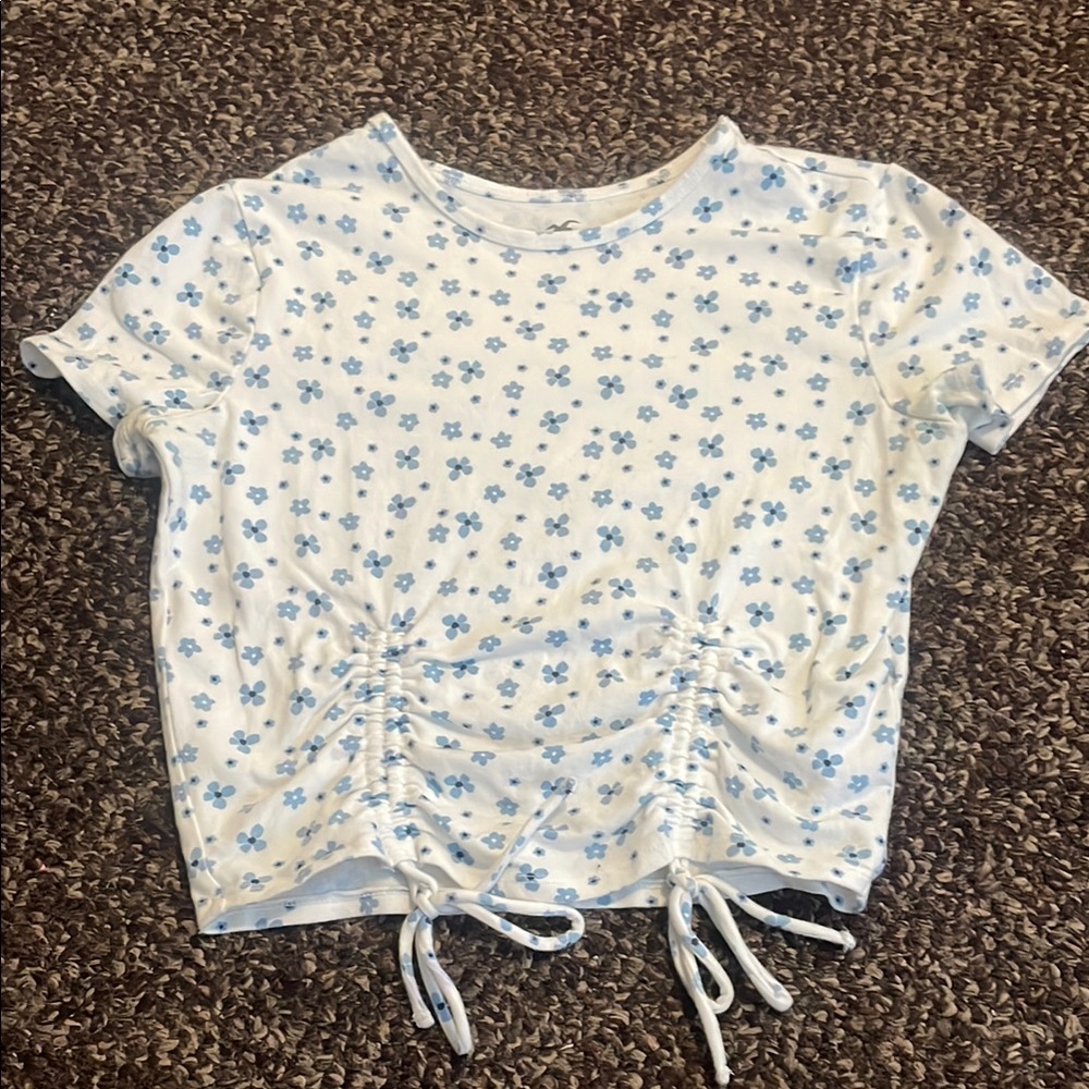Blue Floral Baby Tee